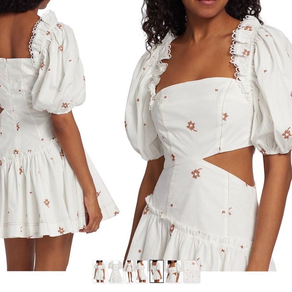 NWT En Saison Rowan Floral Poplin Mini Dress - Sz L